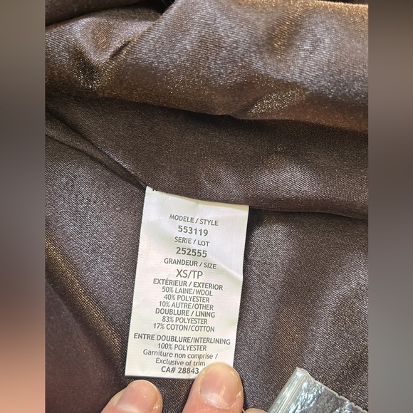 Very dark brown, size XS, Eclipse, belted jacket with hood. - Picture 3 of 8